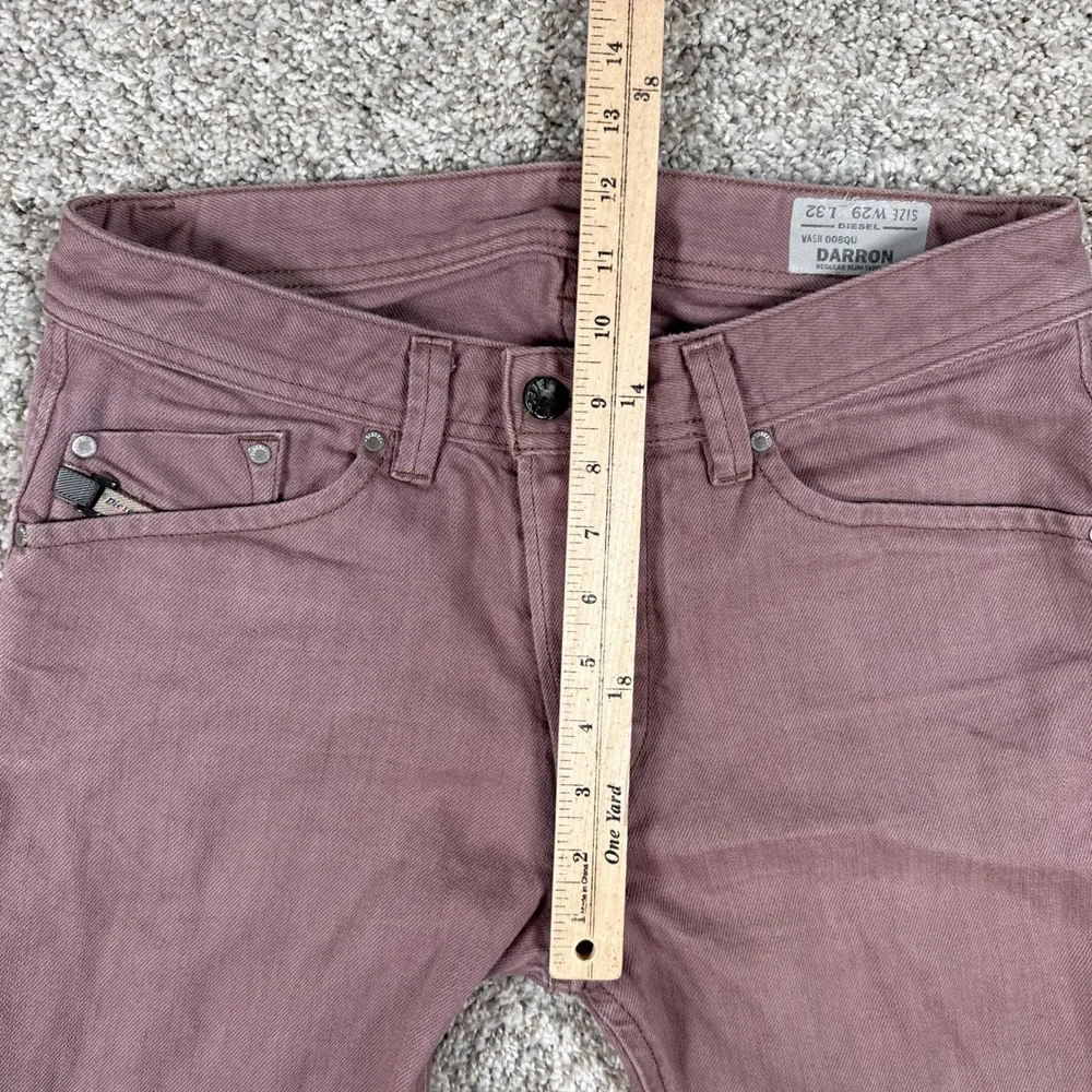 Diesel Jeans‎ Mens 29x32 Purple Mauve Darron Cotton Slim Tapered Button Fly
